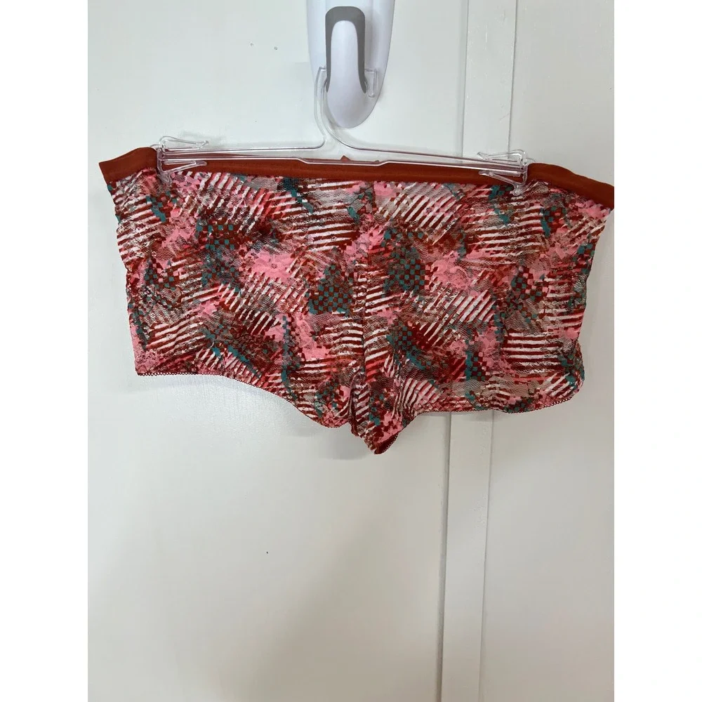 Body Frosting 2pc Longline Bra and Panty Set Multicolor Lace 40C 1X BR-34247X